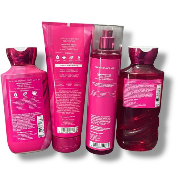 Bath & Body Works Perfect in Pink Body Care Mist Cream Lotion Wash Gift Lot of 4 - Picture 9 of 12